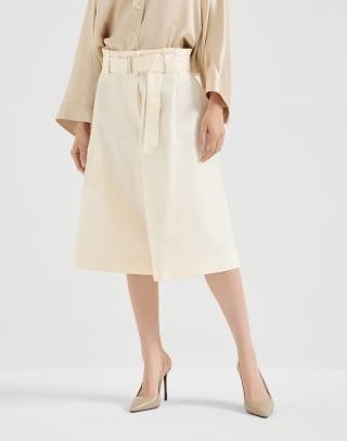 Bermudas Paperbag Blanco Mujer - Brunello Cucinelli