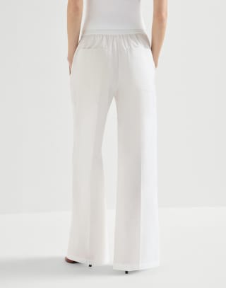 Loose Track-Hose Weiß Damen - Brunello Cucinelli