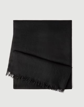 Cashmere and silk scarf Black Woman - Brunello Cucinelli