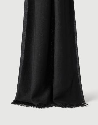 Cashmere and silk scarf Black Woman - Brunello Cucinelli