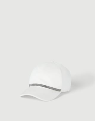 Baseball Cap with monili White Woman - Brunello Cucinelli