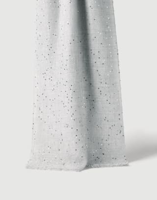 Cashmere and silk Diamond yarn scarf Fog Woman - Brunello Cucinelli
