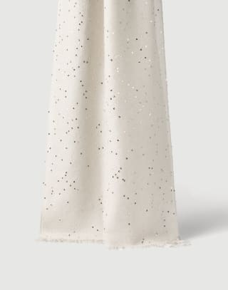 Cashmere and silk Diamond yarn scarf Panama Woman - Brunello Cucinelli
