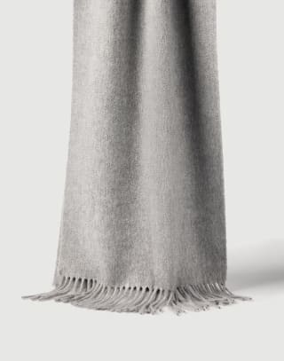 Double knit scarf Light Grey Woman - Brunello Cucinelli