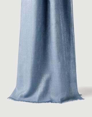 Sparkling scarf Blue Woman - Brunello Cucinelli