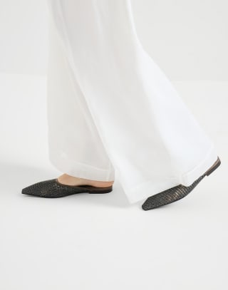 Leather mules Pine Cone Brown Woman - Brunello Cucinelli