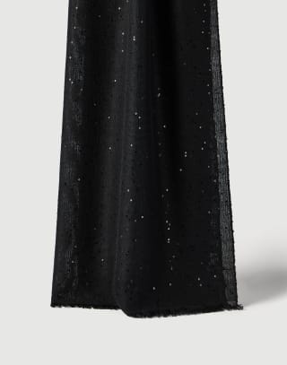 Cashmere and silk Diamond yarn scarf Black Woman - Brunello Cucinelli