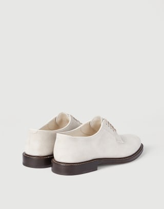 Derby-Schnürschuh aus Kalbsveloursleder Panama Herren - Brunello Cucinelli