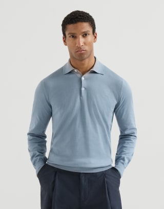 Polo in maglia Ardesia Uomo - Brunello Cucinelli
