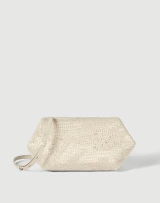 Dazzling water lilies pouch bag Panama Woman - Brunello Cucinelli