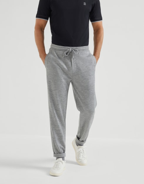 French terry trousers Grey Man - Brunello Cucinelli