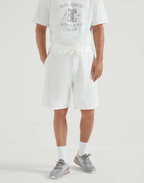 French terry Bermuda shorts Off-White Man - Brunello Cucinelli