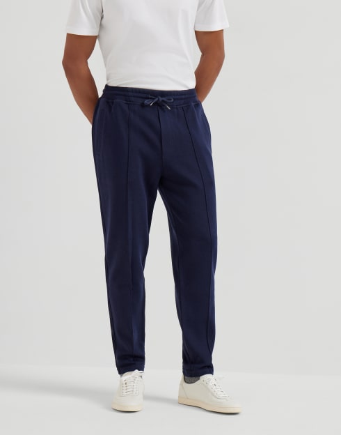 Trousers with crête Cobalt Man - Brunello Cucinelli