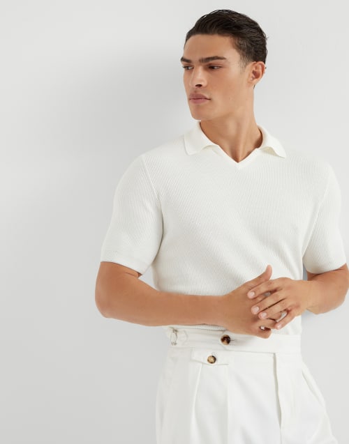 美品 ブルネロクチネリ ストレッチコットン トラウザー ベージュ 50 XL相当 Men's fashion: view all the looks | Brunello Cucinelli