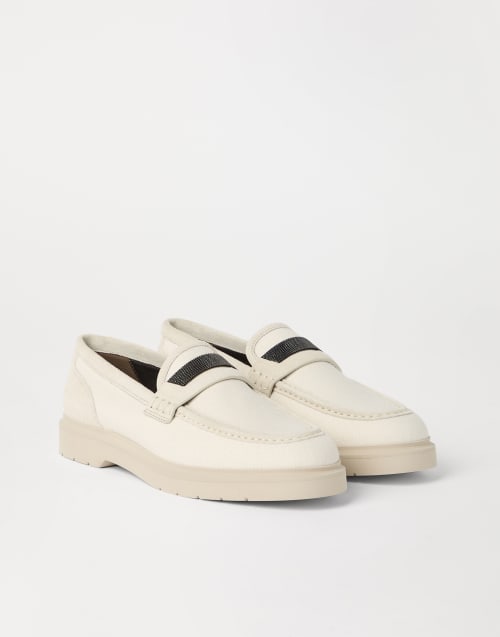 Zapatos tipo mocasines con Monile Beige Mujer - Brunello Cucinelli