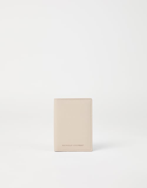 【BRUNELLO CUCINELLI】レザー ウォレット ビーズ付き メンズ 向け バーガンディー レザーウォレット | Brunello Cucinelli