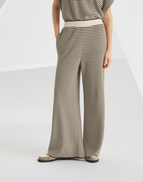 Pantalón Track Marrón Mujer - Brunello Cucinelli
