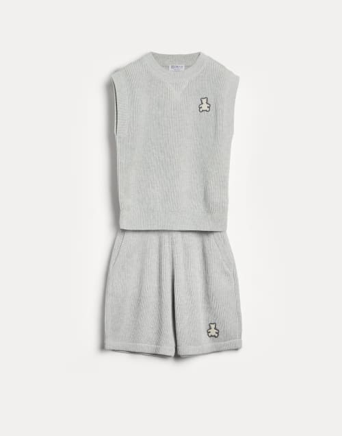 BRUNELLO CUCINELLI ノースリーブタンクトップ グレー　キッズ BRUNELLO CUCINELLI ノースリーブタンクトップ グレーキッズ