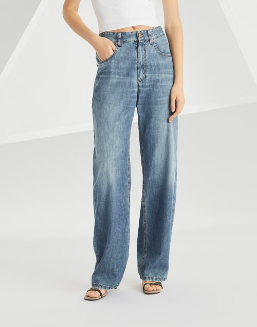 デニム・ジーパン BRUNELLO CUCINELLI Woman Jeans Denim MA095P5948 C8926 Brunello Cucinelli Jeans Blue Womens Brunello Cucinelli