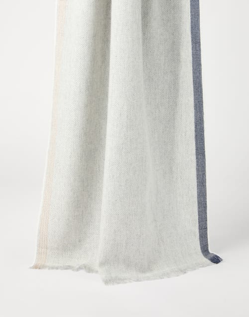 メンズ カシミア、シルク、コットン製スカーフ | Brunello Cucinelli