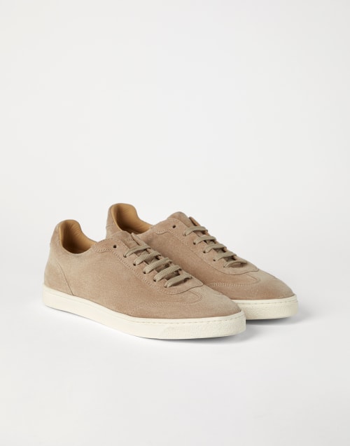 BRUNELLO CUCINELLI Suede slip-on スニーカー スエード BRUNELLO CUCINELLI Leather-Trimmed Suede Slip-On Sneakers