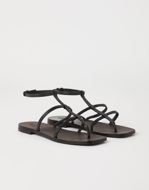 Leather sandals for women | Brunello Cucinelli
