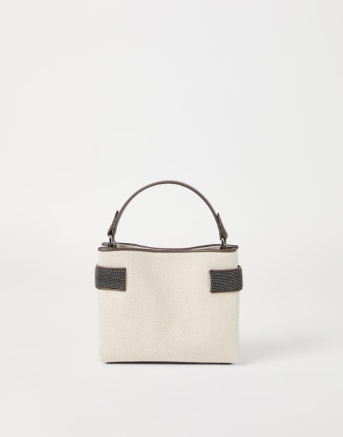Bolso Top-Handle Essence pequeño Panamá Mujer - Brunello Cucinelli