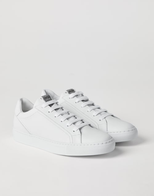Calfskin sneakers White Woman - Brunello Cucinelli