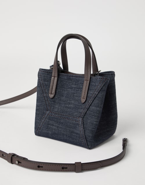 ツイル BC Duo バッグ（ミニ） ダークデニム レディース - Brunello Cucinelli
