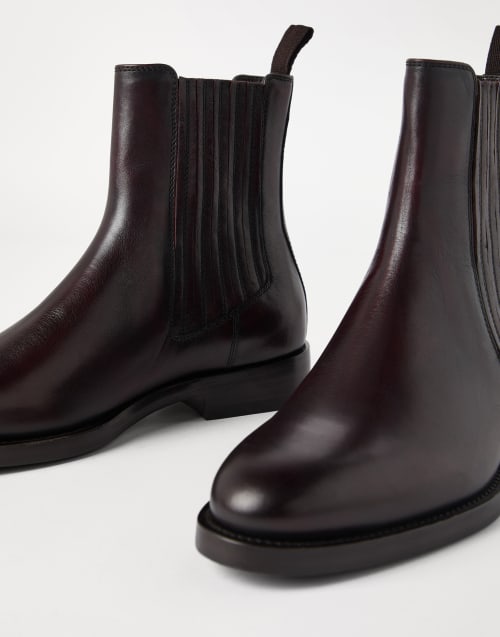 Chelsea-Boots aus Kalbsleder Dunkelmahagonie Herren - Brunello Cucinelli