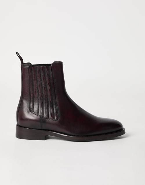 Chelsea-Boots aus Kalbsleder Dunkelmahagonie Herren - Brunello Cucinelli