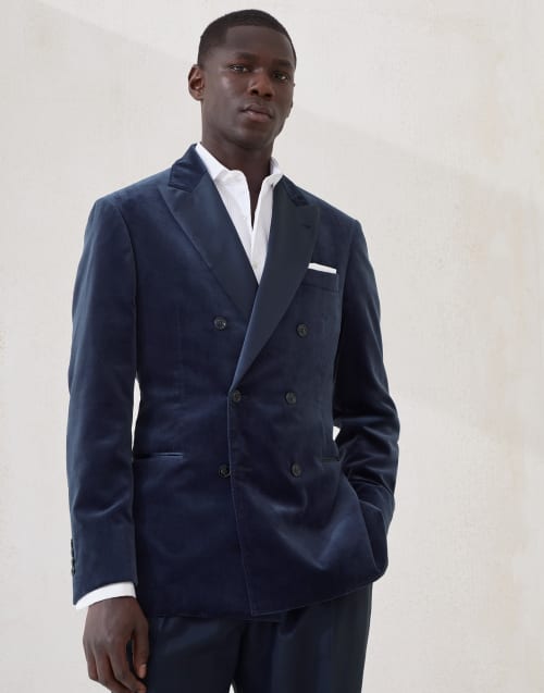 Tuxedo Jacket Blue Man - Brunello Cucinelli