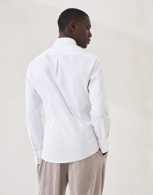 Button-down collar shirt White Man - Brunello Cucinelli
