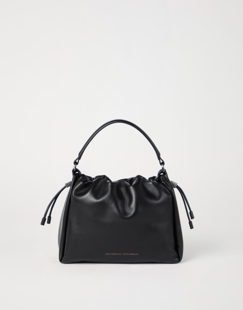 ショルダーバッグ・ポシェット BRUNELLO CUCINELLI MONILE SHOULDER BAG Brunello Cucinelli - Black Leather Monili Trim Box Shoulder Bag