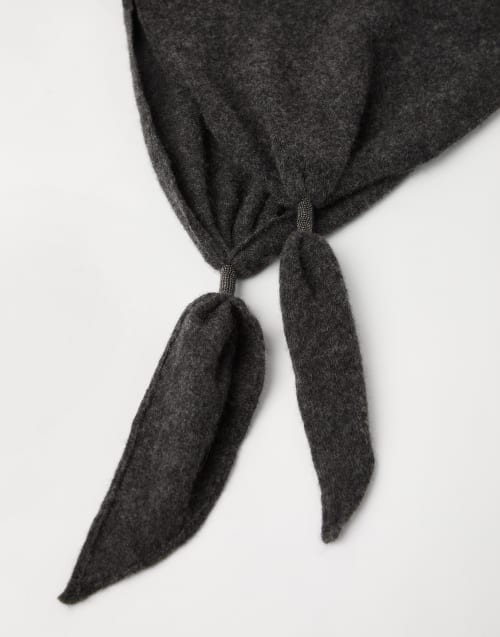 Cashmere scarf Anthracite Woman - Brunello Cucinelli