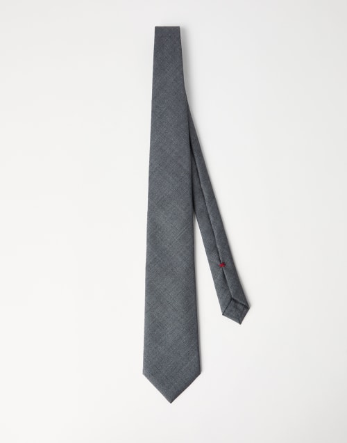 【関税＆送料込み】Brunello Cucinelli Tie Accessories Brunello Cucinelli - Bordeaux and Grey Paisley Silk Blend Tie