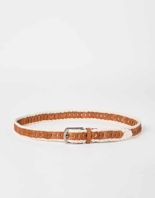 【関税＆送料込み】Brunello Cucinelli Laether Bicolor Belt Leather belts for men | Brunello Cucinelli