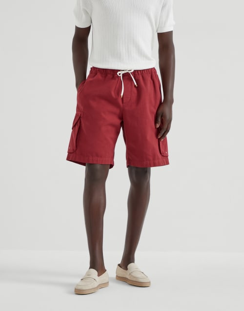 BRUNELLO CUCINELLI パンツ BRUNELLO CUCINELLI - ブルネロクチネリ 22年 ﾌﾞﾙｰ ﾜｲﾄﾞﾃﾞﾆﾑﾊﾟﾝﾂ