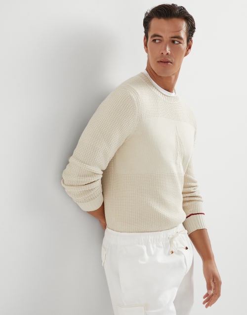 华夫格针织衫 贝壳 男款 - Brunello Cucinelli