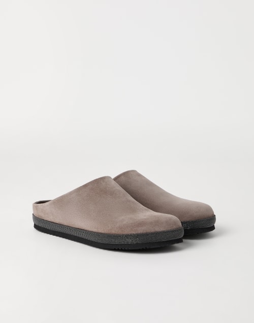サンダル Brunello Cucinelli Loafers & Slippers Slipper with monili for Woman in Brown | Brunello Cucinelli