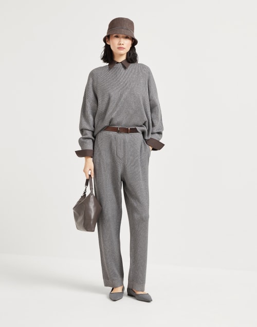 Vanisé sweater Silver Woman - Brunello Cucinelli