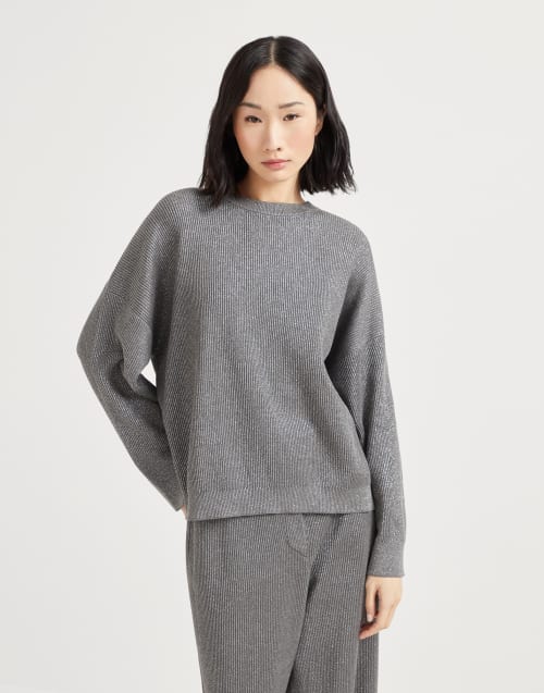 Vanisé sweater Silver Woman - Brunello Cucinelli