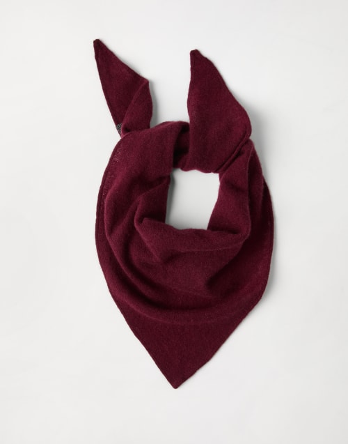 Foulard aus Kaschmir mit Monili Amarant Damen - Brunello Cucinelli