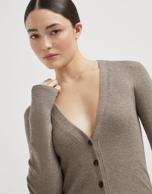 Cashmere cardigan Light Brown Woman - Brunello Cucinelli