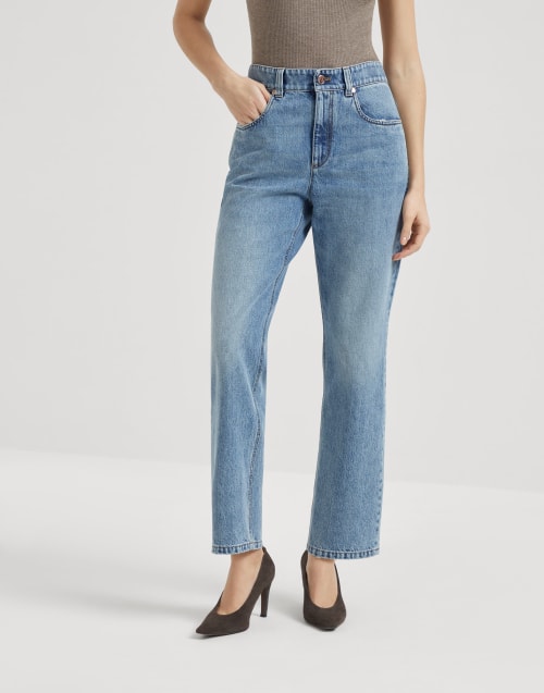 デニム・ジーパン BRUNELLO CUCINELLI Woman Jeans Violet M0H81P5758 Women's jeans - Designer denim collection | Brunello Cucinelli