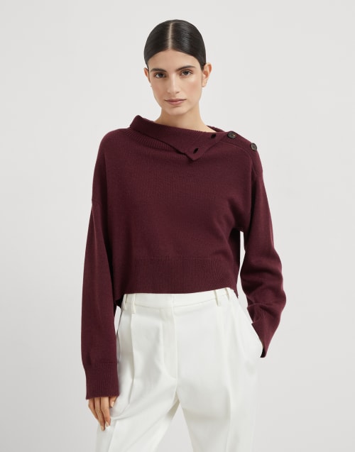 ニット・セーター Brunello Cucinelli Maglia Collo Alto In Cashmere BRUNELLO CUCINELLI Wool, cashmere and silk-blend jacquard