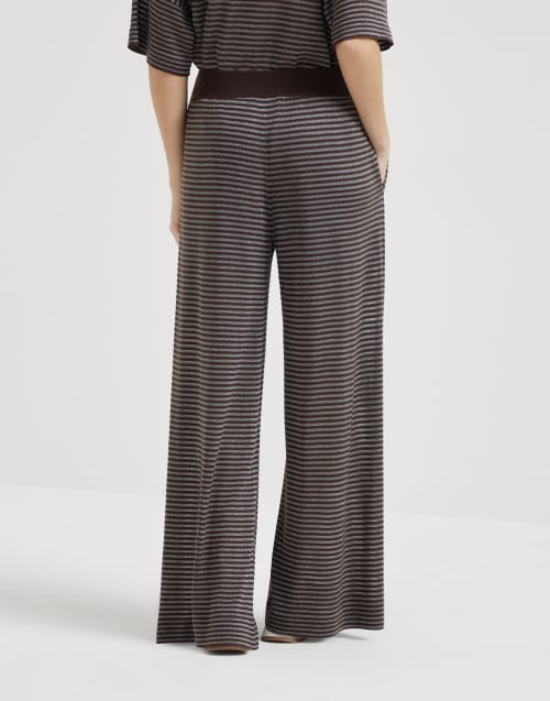 Pantalón de punto de cachemir Cacao Mujer - Brunello Cucinelli