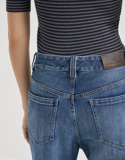 Contemporary Loose-Hose Jeansblau Damen - Brunello Cucinelli