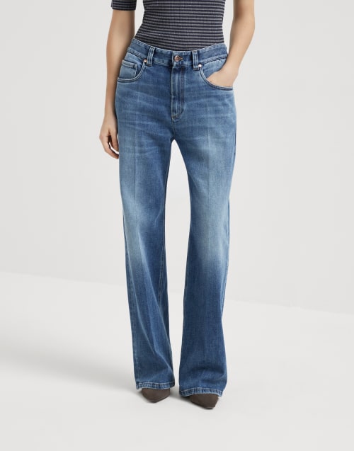 Contemporary Loose-Hose Jeansblau Damen - Brunello Cucinelli