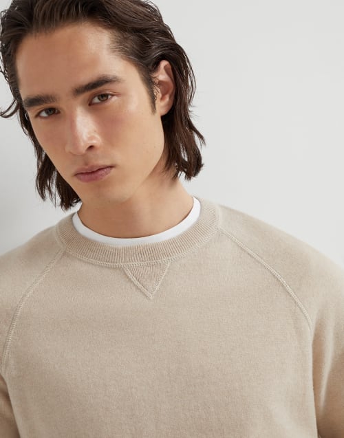 Sweatshirt-style sweater Sand Man - Brunello Cucinelli